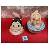 VTG. RARE MA AND PA "SPECS" PORCELAIN