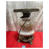 Vtg Hurricane Lamp,no shade-works