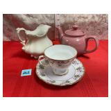Tea Pot, Tea Cup, Creamer, see all pictures