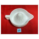 VTG. MILK GLASS JUICER