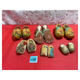 Collection of Vtg. Holland mini Shoes (wooden)