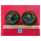 Vtg. Anchor Hocking Footed Emerald Green (Nice)