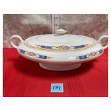 ANTIQUE COVERED SERVING DISH, BY K.T.&K