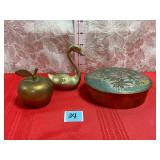 3 VTG BRASS ITEMS SEE  PICTURES
