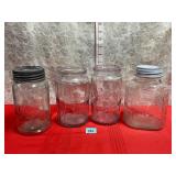 Four vtg. jars, see all pictures for details