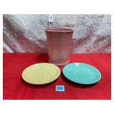 Fiesta Vase&Saucers