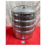 VTG. BUCKEYE  ALUMINUM METAL FOOD TOTE STACKING