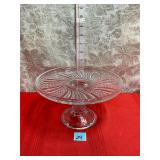 Vtg McKee EAPG Feather Doric Cake Stand