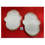 Vtg. Anchor Hocking Fire King Milk glass divided