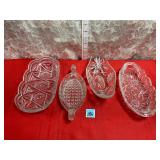 Vtg. Glass Serving dishes all pictures for details