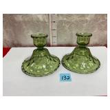 VTG. HAZEL ATLAS EL DORADO AVOCADO GREEN CANDLE
