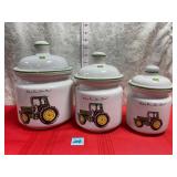3pc Set Gibson John Deere Canisters