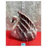 Vtg Mid Century Modern Swan Vase