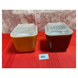 Pair of vtg. Pyrex Refrigerator dishes, see pics