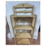 Beautiful White Oak foldable four tiered shelf