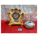VINTAGE PORCELAIN CLOCK FROM GERMANY PLUS MORE