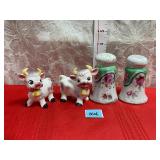 VINTAGE SALT AND PEPPER SHAKERS, VERY NICE COW SET