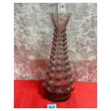 Vtg. Empoli Italian Barnacle Amethyst glass vase
