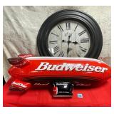 Budweiser Inflatable  Blimp&Wall Clock