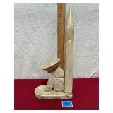 Vtg carved marble ï¿½siestaï¿½ bookend 10.5ï¿½