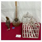 Wrought Iron Basket,Glass Kerosene Lamp&others