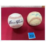 Two signed Baseballs