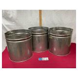 Vtg Stainless Steel Ice Cream Buckets-no lids