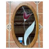 Wall Mirror w/stained glass design
