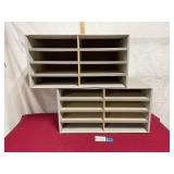 Two heavy duty cardboard filing organizer