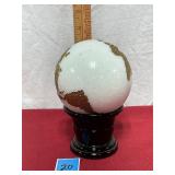 Vtg Gold filled marble globe