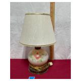 Vtg. hand painted boudoir lamp that works