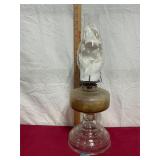 Vtg Homesteader Eagle Victorian Style Oil Lamp