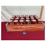 Vtg.Coca-Cola wooden crate&Energy drink empty cans