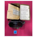 WW II U.S Military Goggles Case Only Metal Tin