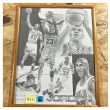 Ltd. edition, Framed charcoal/pencil drawing of MJ
