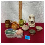 Tiki face shot mugs and ceramic collectibles