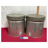 Vtg. Stainless steel Ice Cream containers