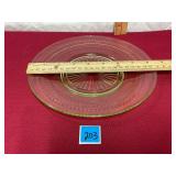 Vtg. Uranium glass plate