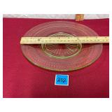 Vtg. Uranium glass plate