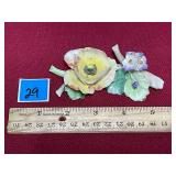 Vtg. Italian ?Capodimonte Ceramic Flower