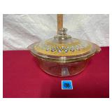 Vtg. Fire-King covered casserole dish with a lid