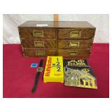 Vtg wooden desktop organizer and more