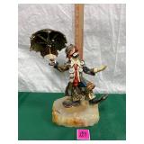 Vtg Ron Lee hobo clown sculpture-signed