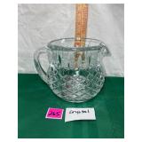 vintage small, squat crystal pitche