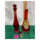 Vtg Inarco Red Vases