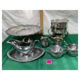 Vtg Wallace Baroque Cake stand,chaffing dish&more