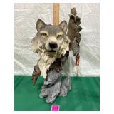 Decorative Wolf Head in Resin