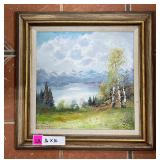 VTG Impressionist River Landscape Painting 16x16