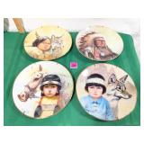 4 'Pride of America's Indians' collectors plates