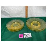 1930s teacup saucers and sherbet underplates